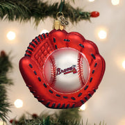Old World Christmas Braves Baseball Mitt Ornament