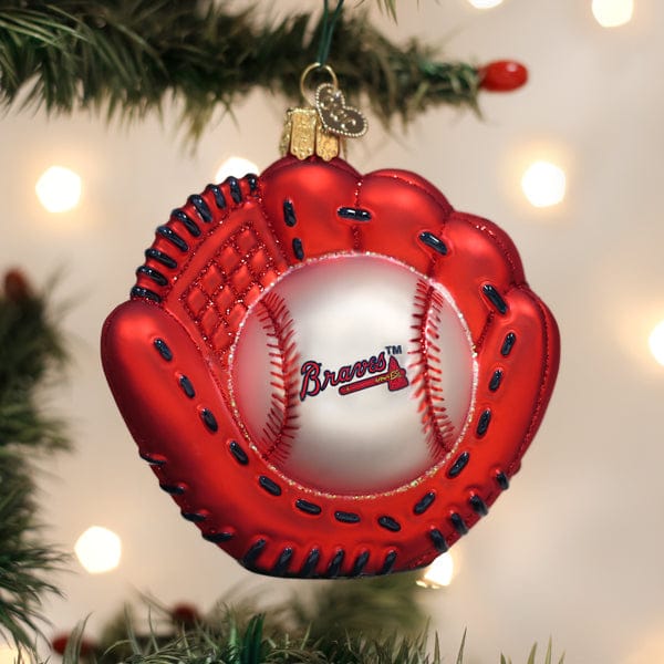 Old World Christmas Braves Baseball Mitt Ornament