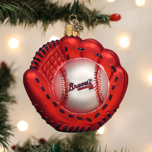Old World Christmas Braves Baseball Mitt Ornament