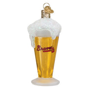 Old World Christmas Braves Glass Of Beer Ornament