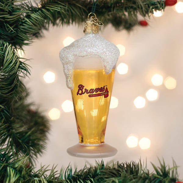 Old World Christmas Braves Glass Of Beer Ornament