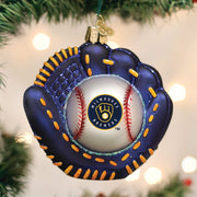 Old World Christmas Brewers Baseball Mitt Ornament