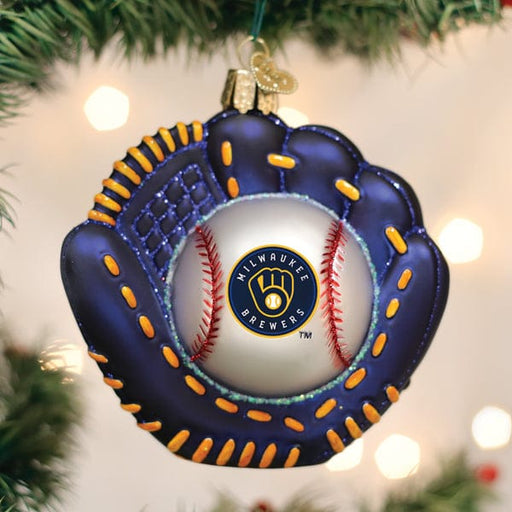 Old World Christmas Brewers Baseball Mitt Ornament
