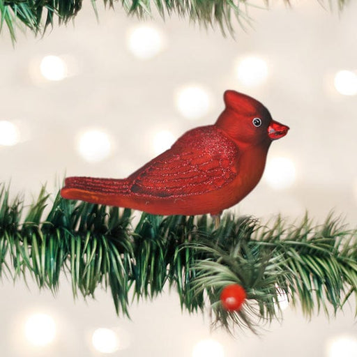 Old World Christmas Bright Red Cardinal Ornament