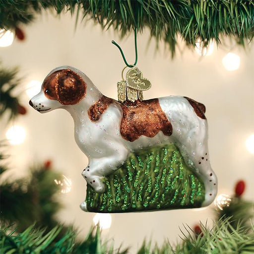 Old World Christmas Brittany Spaniel Ornament