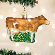 Old World Christmas Brown Dairy Cow Ornament