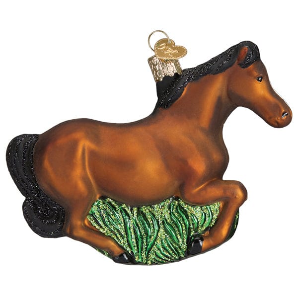 Old World Christmas Brown Mustang Ornament