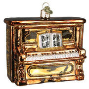Old World Christmas Brown Upright Piano Ornament