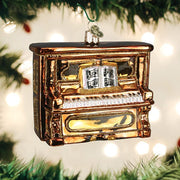 Old World Christmas Brown Upright Piano Ornament