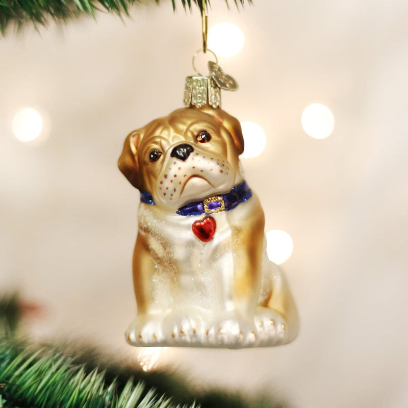 Old World Christmas Bull Pup Ornament