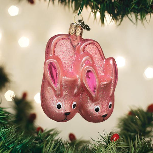 Old World Christmas Bunny Slippers Ornament