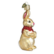 Old World Christmas Bunny With Bow Ornament
