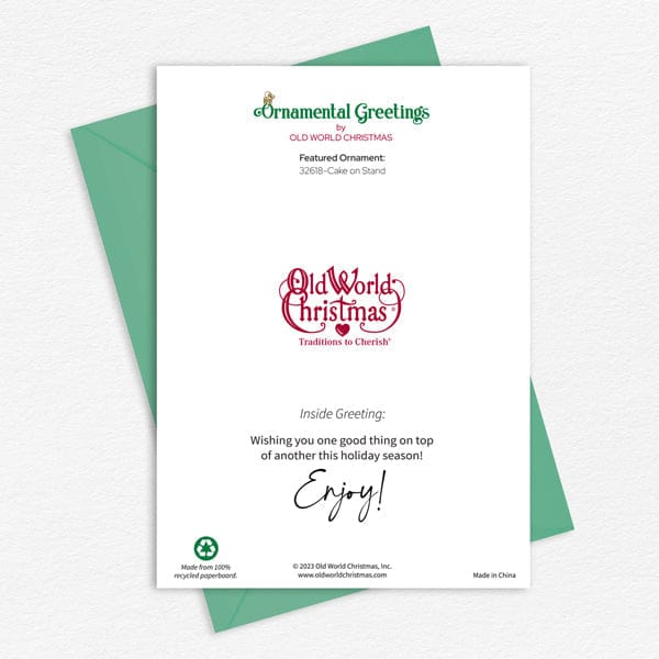 Old World Christmas Cake Christmas Card
