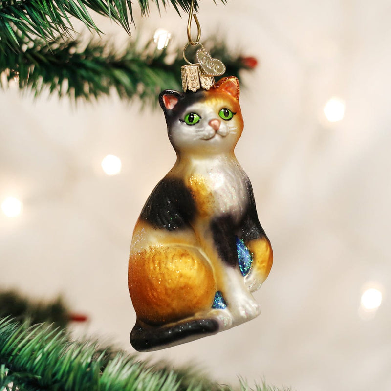 Old World Christmas Calico Cat Ornament