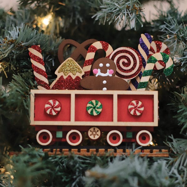 Old World Christmas Candy Cane Train Car Ornament