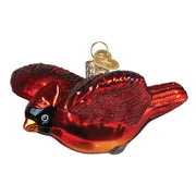Old World Christmas Cardinal In Flight Ornament