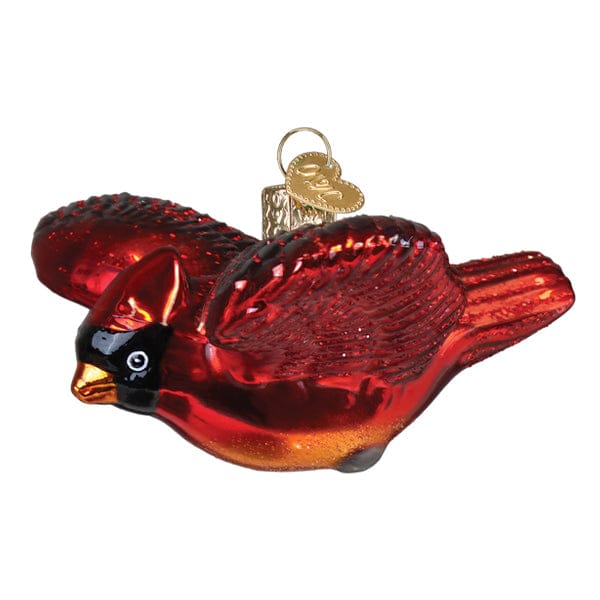 Old World Christmas Cardinal In Flight Ornament