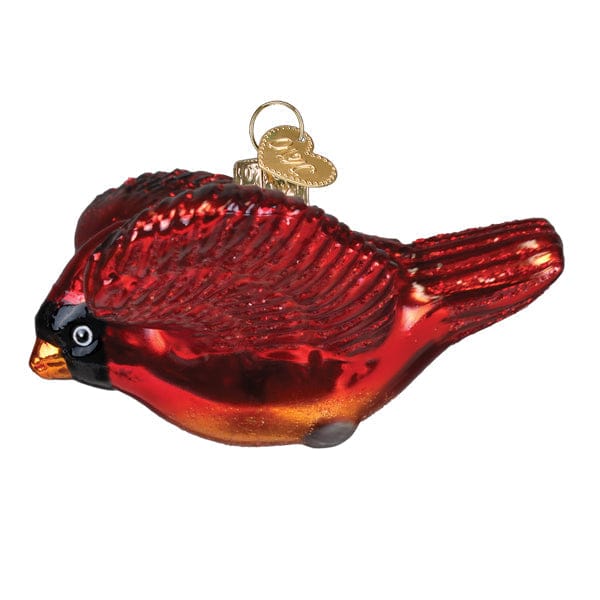 Old World Christmas Cardinal In Flight Ornament