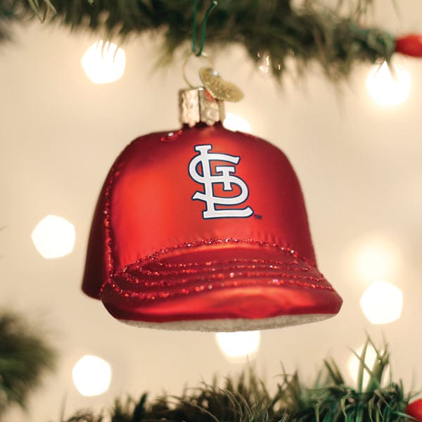 Old World Christmas Cardinals Baseball Cap Ornament