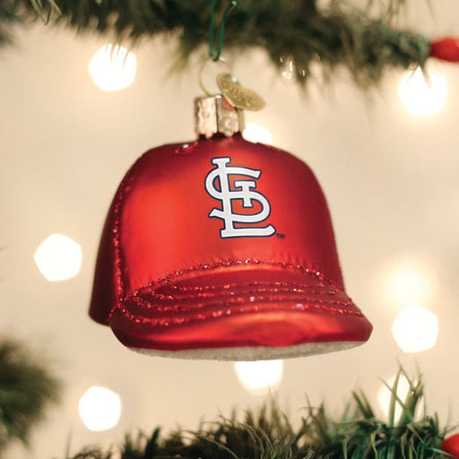 Old World Christmas Cardinals Baseball Cap Ornament