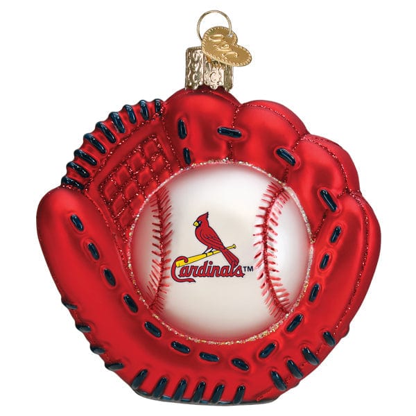 Old World Christmas Cardinals Baseball Mitt Ornament