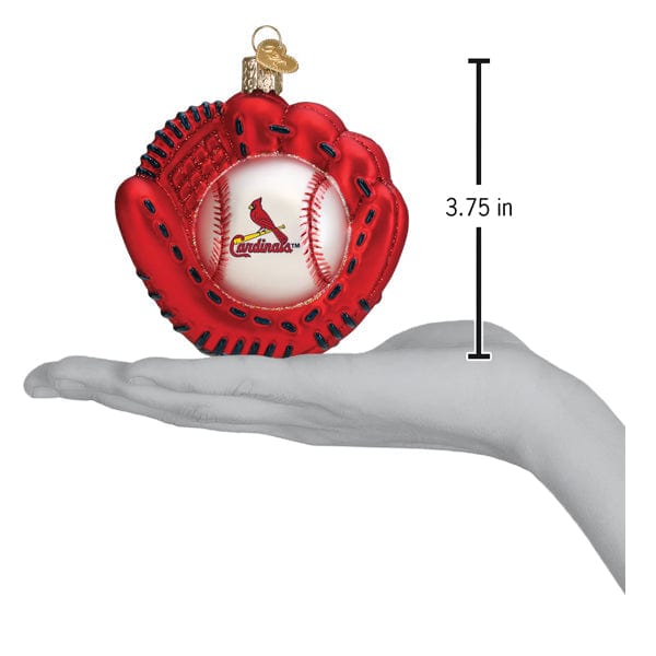 Old World Christmas Cardinals Baseball Mitt Ornament
