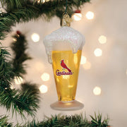 Old World Christmas Cardinals Glass Of Beer Ornament