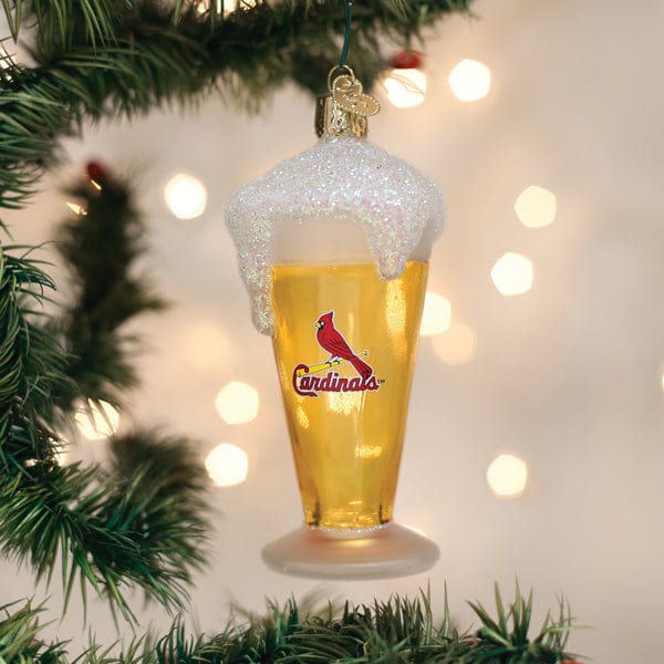 Old World Christmas Cardinals Glass Of Beer Ornament