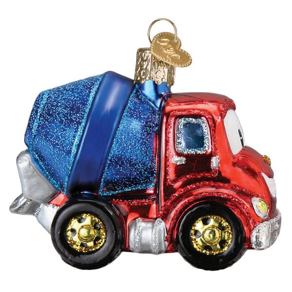Old World Christmas Cheerful Cement Truck Ornament