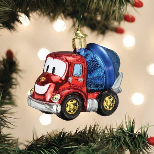 Old World Christmas Cheerful Cement Truck Ornament