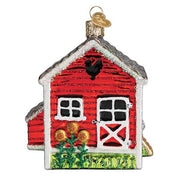 Old World Christmas Chicken Coop Ornament
