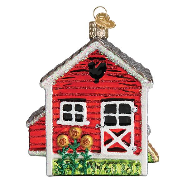 Old World Christmas Chicken Coop Ornament