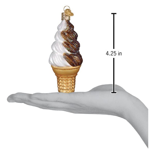 Old World Christmas Chocolate Swirl Soft Serve Ornament