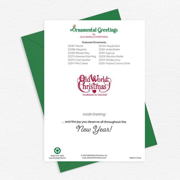 Old World Christmas Christmas Cheers Christmas Card