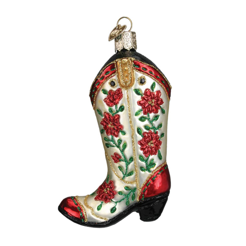 Old World Christmas Christmas Cowgirl Boot