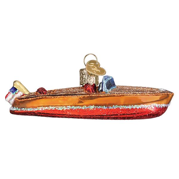 Old World Christmas Classic Wooden Boat