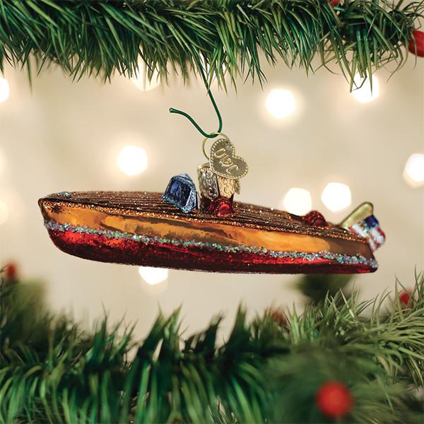 Old World Christmas Classic Wooden Boat