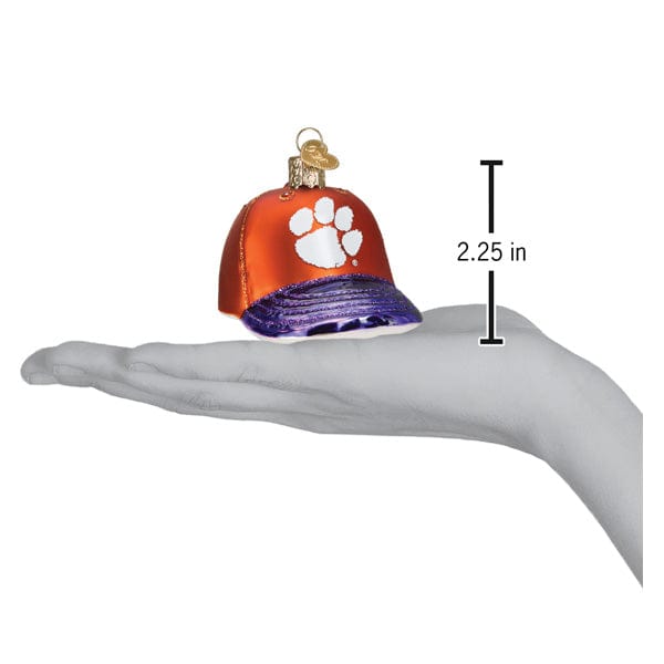 Old World Christmas Clemson Baseball Cap Ornament