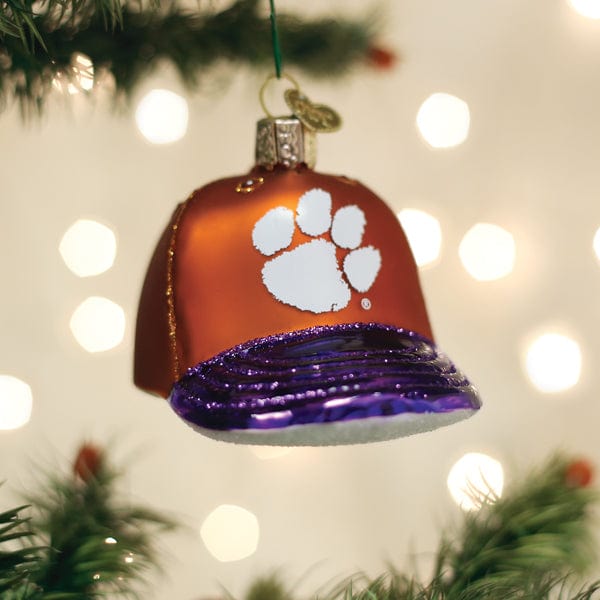 Old World Christmas Clemson Baseball Cap Ornament