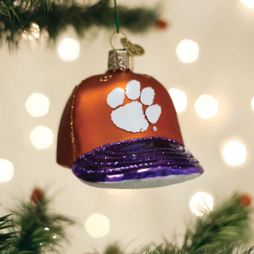 Old World Christmas Clemson Baseball Cap Ornament