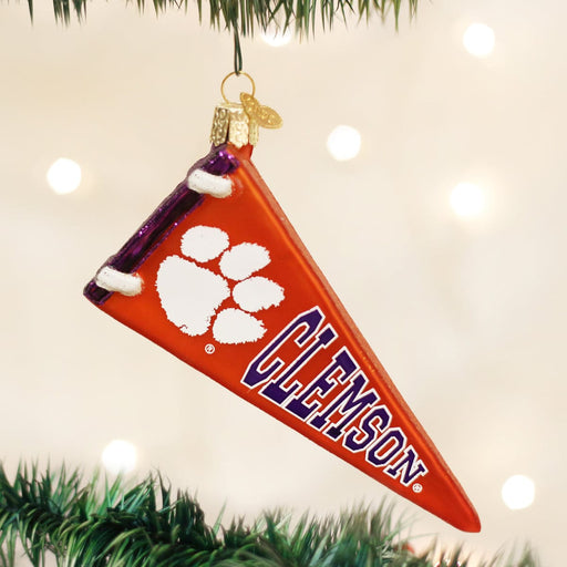 Old World Christmas Clemson Pennant Ornament