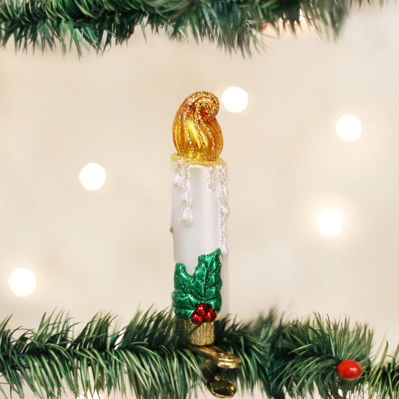 Old World Christmas Clip-on Candle Ornament