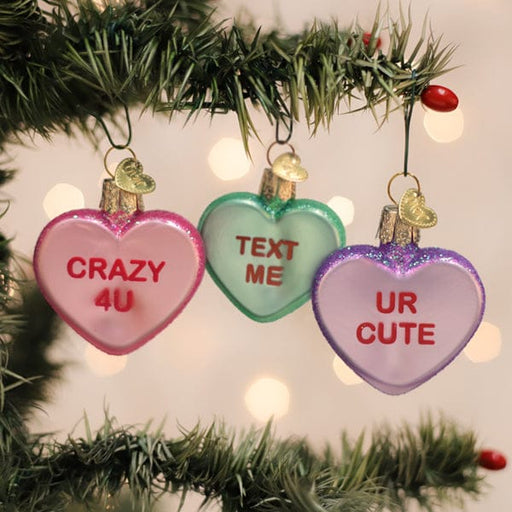 Old World Christmas Conversation Hearts Set Ornament