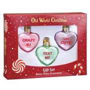 Old World Christmas Conversation Hearts Set Ornament