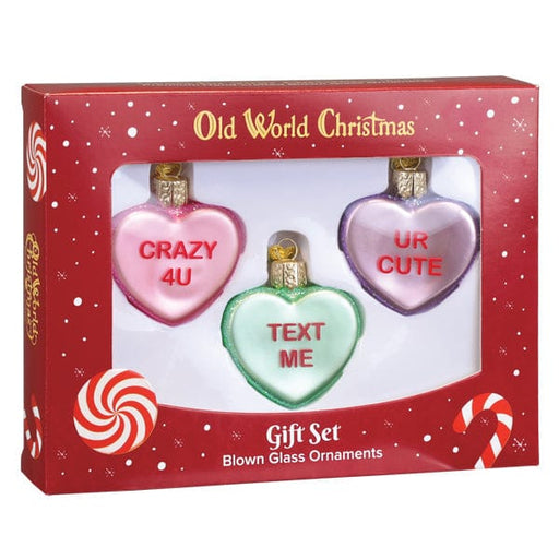 Old World Christmas Conversation Hearts Set Ornament