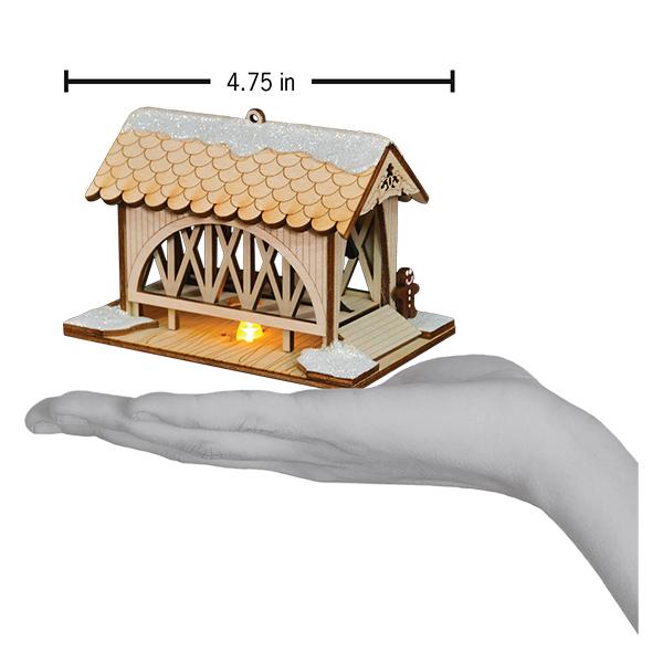 Old World Christmas Covered Bridge & Sleigh