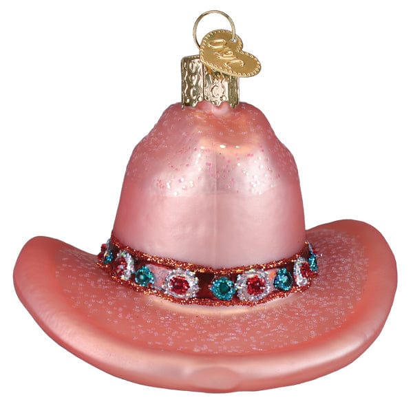 Old World Christmas Cowgirl Hat Ornament