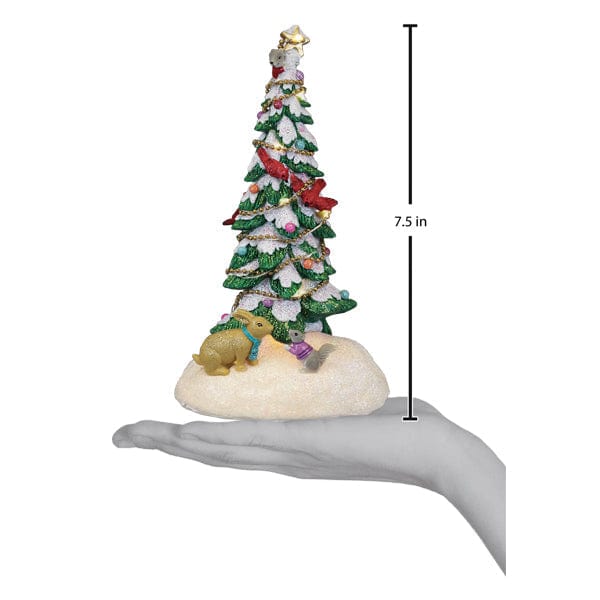 Old World Christmas Critter Tree Lighted Figurine