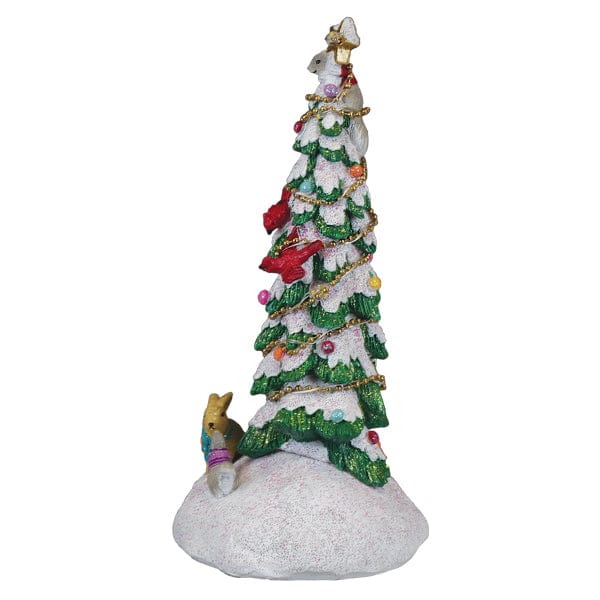 Old World Christmas Critter Tree Lighted Figurine