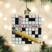 Old World Christmas Crossword Puzzle Ornament
